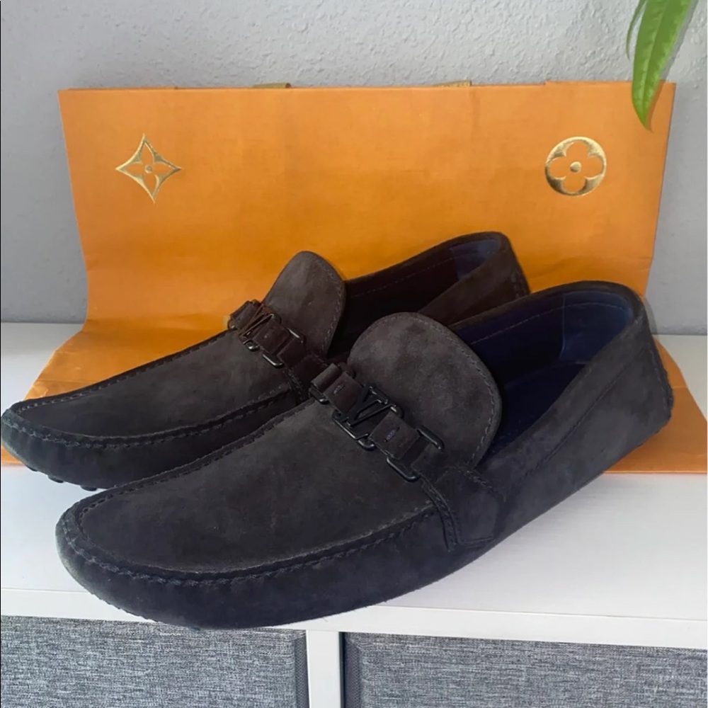 Louis Vuitton Suede Hockenheim Loafers